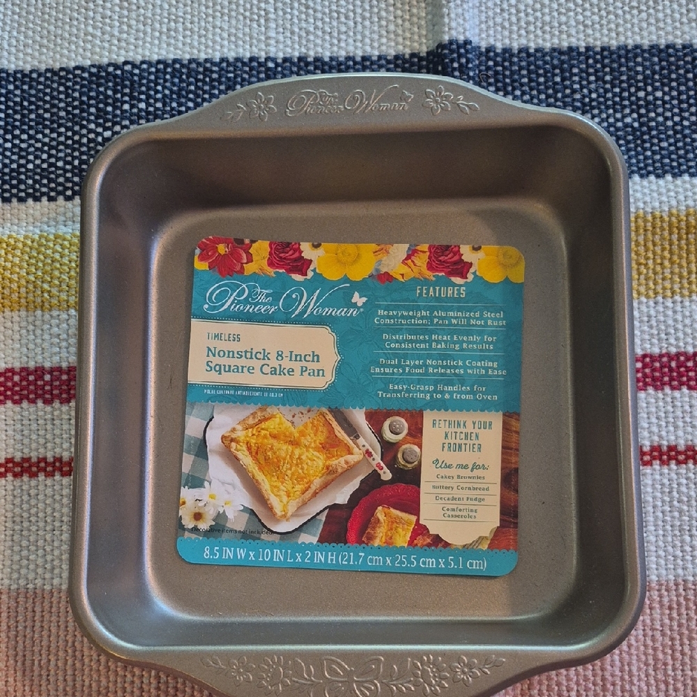 The Pioneer Woman Timeless Nonstick Square Cake Pan - Gray